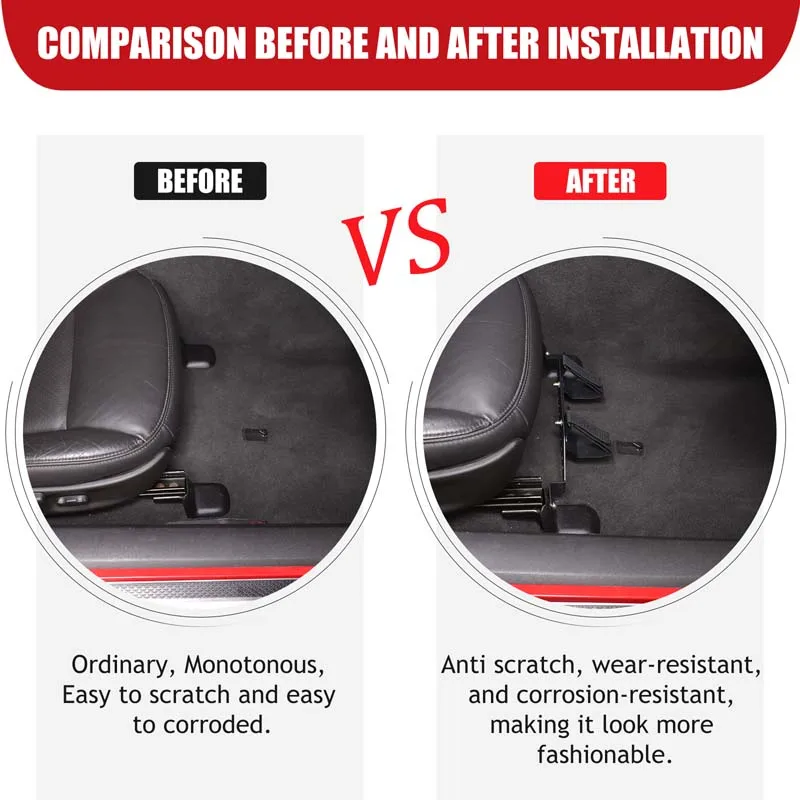 Aluminum alloy Car passenger seat fire extinguisher bracket umbrella storage tube For Chevrolet Corvette C6 2005-2013 - view 3