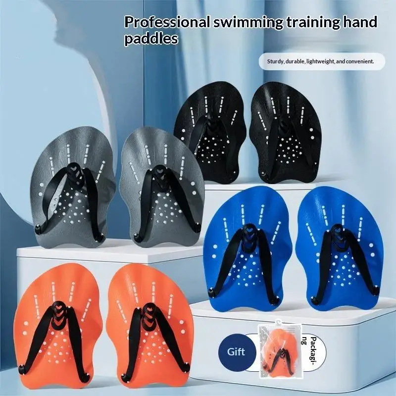 

Swimming Paddles Training Adjustable Hand Webbed Gloves Pad Paddles Ergonomic Swimming Hand Training Accessories For Men Women