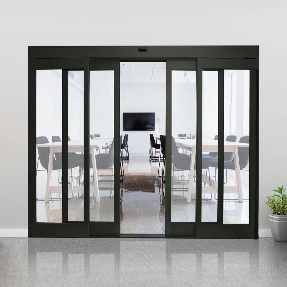 باب حفرة منزلق أوتوماتيكي ، Deper T12 ، إطار جانبي من الألومنيوم ، نظام تكسر اللوحة