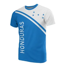 Honduras Flag T Shirts Man Clothes Novelty 3D Printed Short Sleeved T-shirt Casual Tops Honduras Pattern Unisex Women Clothing