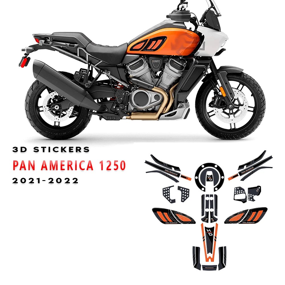 For Pan America 1250 Pan America 1250 Special 2020 2021 2022 Pan America 1250 accessories Motorcycle 3D Epoxy Resin Sticker