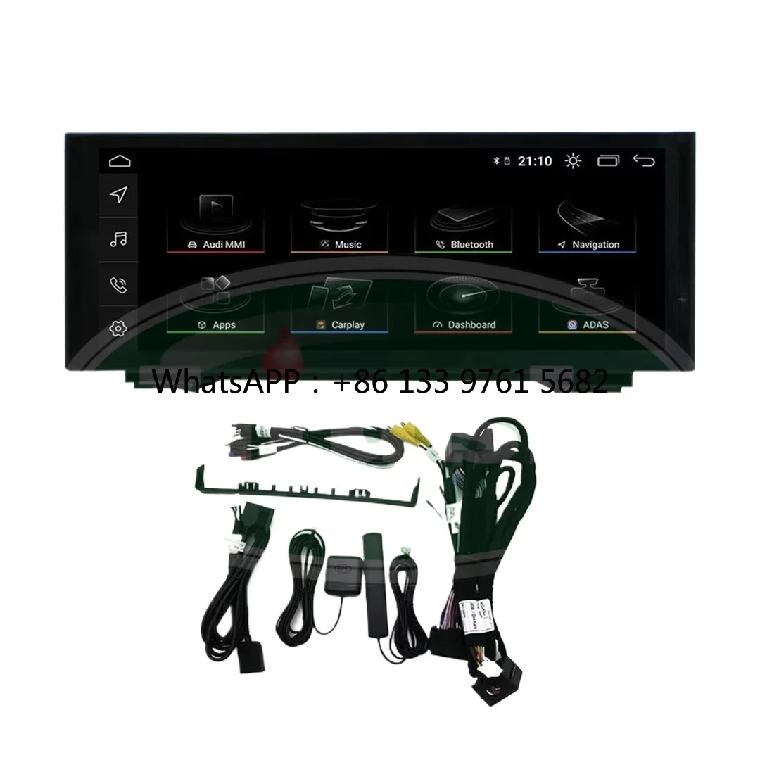 네비게이션 중앙 제어 12.3인치 화면 안드로이드 시스템 주차 옵션 (Q5L 2018-2020년식 고급 및 기본 모델 호환)