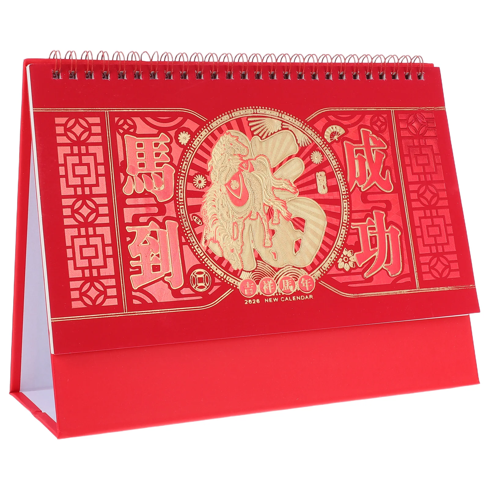 

Horse Year Calendar 2026 Red Desktop Standing Flip Calendar Thick Paper Memo Pad For Home Office School Chinese New Year