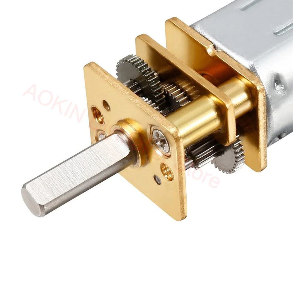 Motor Roda Gigi Mikro Metal Mini DC 6V N20 dengan Roda Gigi Motor DC 200RPM