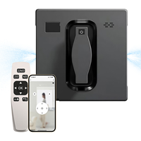 3200PA Robot Window cleaner, Dual Water Spray,Smart Memory,High Vacuum Suction, Laser Sensor, Home Wall Glass Cleaning Robot