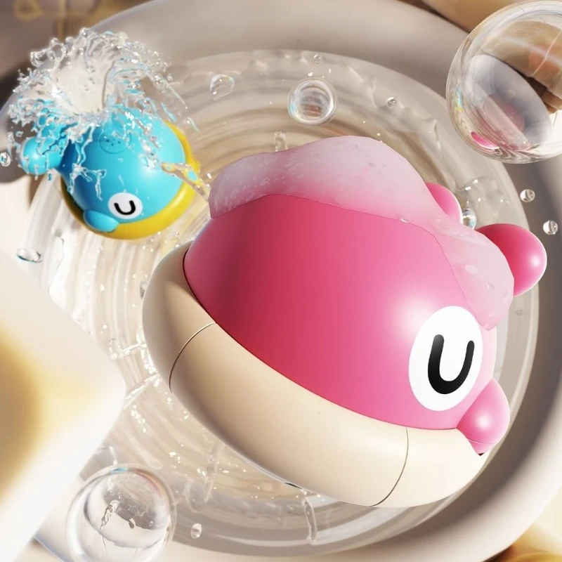 아기 야광 욕조 장난감 고래 자동 물 분사기 욕조 수영장 욕실 샤워 장난감 유아 소녀와 소년을 위한 선물