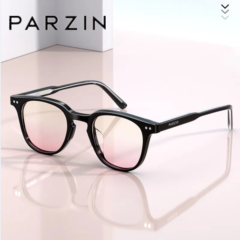 

PARZIN Luxury Sunglasses Nylon Lens Sun Glasses Women UV Protection Eyewear Pink Lenses 15837