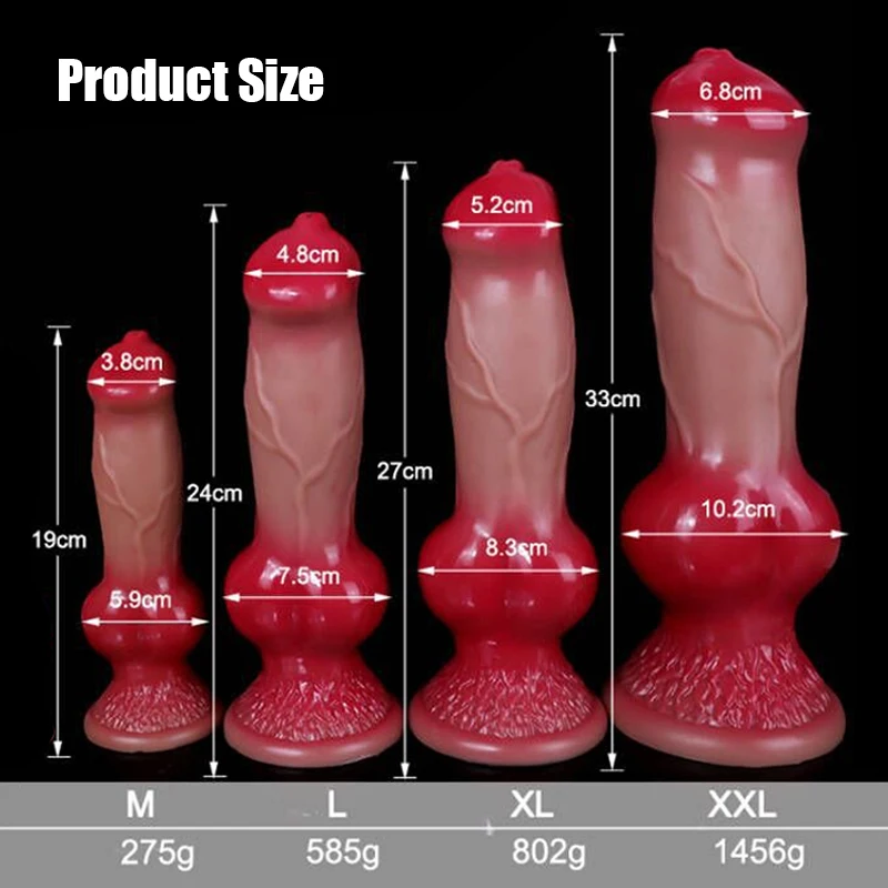 4 Size XXXL Realistic Big Knot Dog Dildo Thick Animal Penis Suction Cup large Dildos Anal Plug Adult Huge Sex Toys Men Women