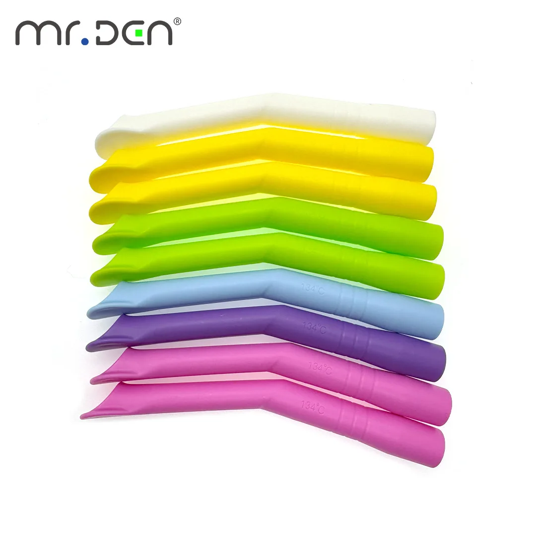 10Pcs Sterilizable Dental HVE Suction Tips - Duckbill Surgical Saliva Ejector Set High-Performance Oral Care Tools for Hospital