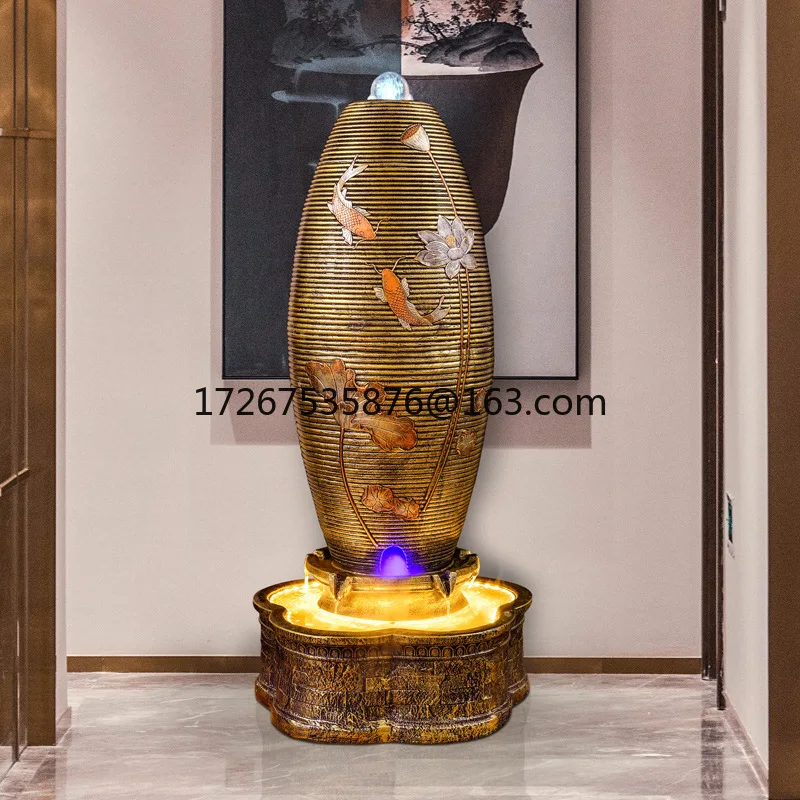 

Фонтан с струящейся водой, колесо фэн-шуй, крытая гостиная, офис, фэн-шуй, шар, декоративный водный пейзаж, украшение для пола