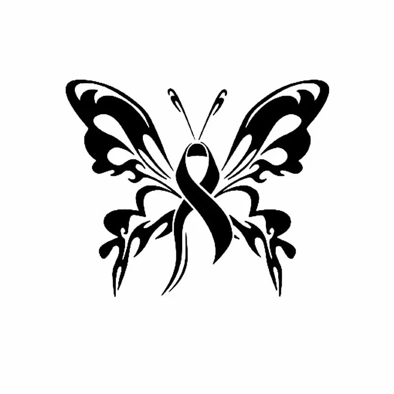 

Comprehend Butterfly Art Exquisite Car Sticker Car Window Decoration Personality PVC Waterproof Decal Black/White, 13cm*11cm
