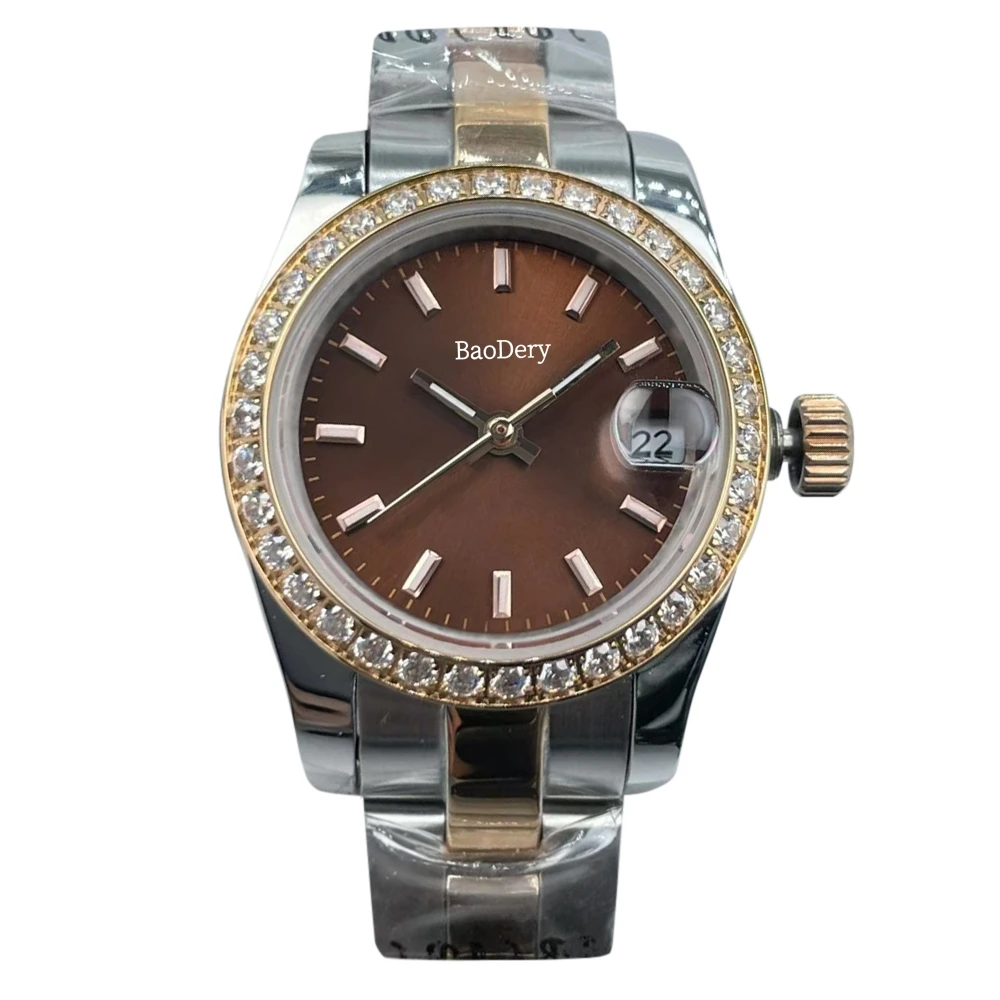 Luxury 26mm Silver Women's Watch: Stunning Dial, Gem Scale, Lightning Needle.Gifts for Women