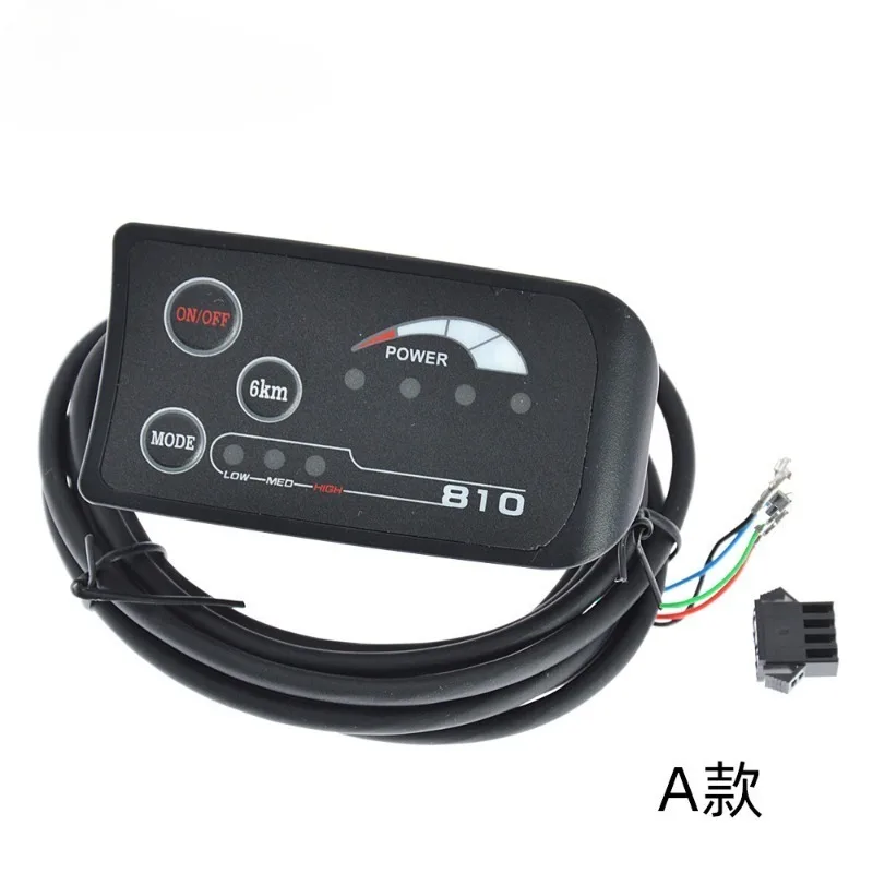 24V36V48V electric bicycle LED power display meter electric bicycle speed control meter 810 meter