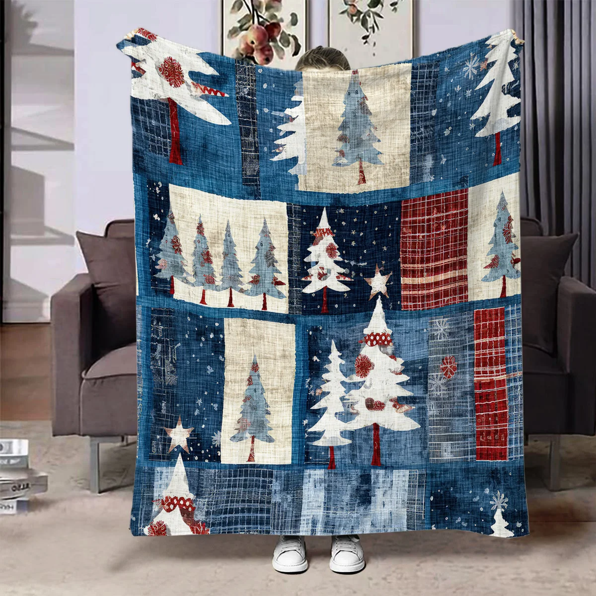 Weihnachten Kreative Überwurfdecke Flanell Druck Decke Super Weiche Gemütliche Sofa Nickerchen Decke Home Decke Perfektes Zuhause Geschenk für Sie