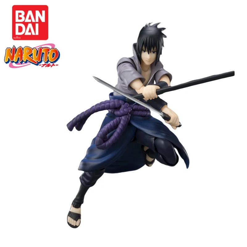 In Stock Original Bandai Naruto S H Figuarts Uchiha Sasuke Anime Merchandise Action Figure Figurine Model 100% Genuine Ornaments