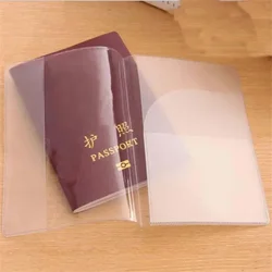 1-2PCS Passport Protective Cover Transparent Frosted, PVC Material Waterproof Document Case