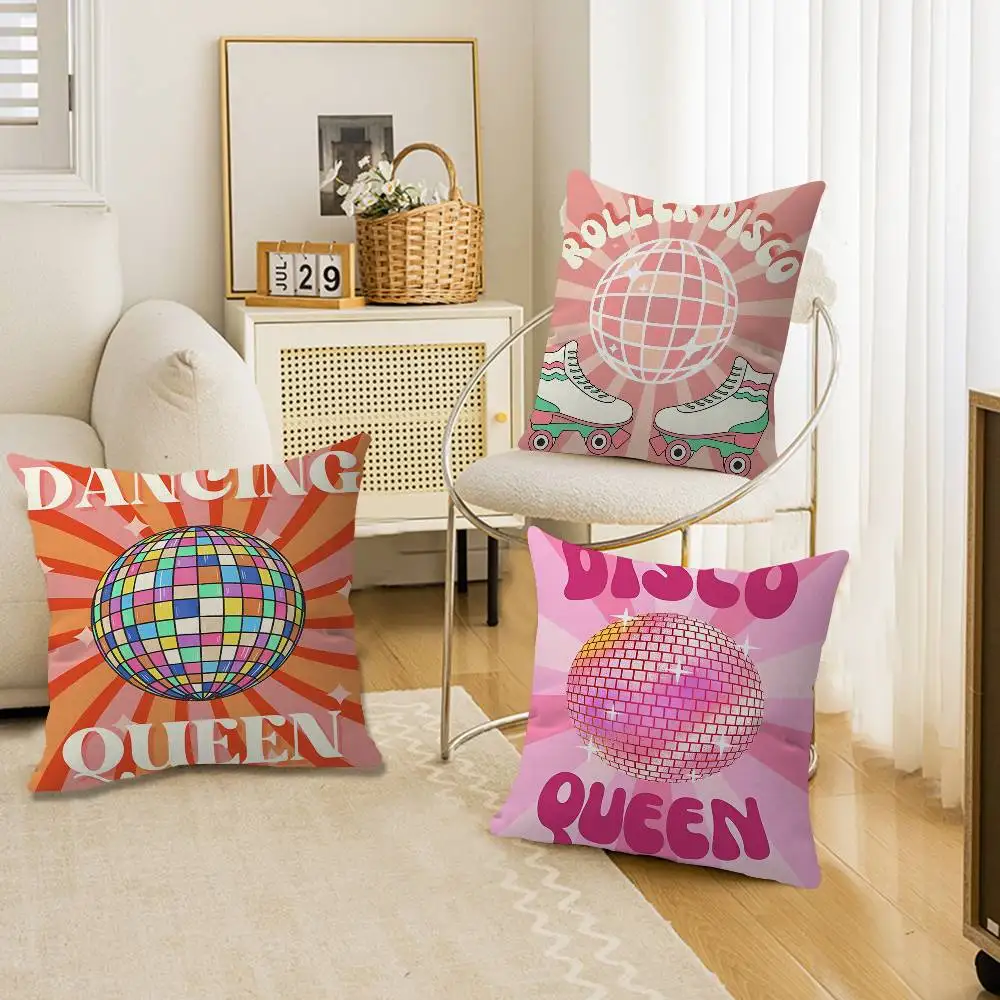 Disco Ball Cushion Cover Pillow Cover Decor Pillowcase Printed Cushion Case for Couch