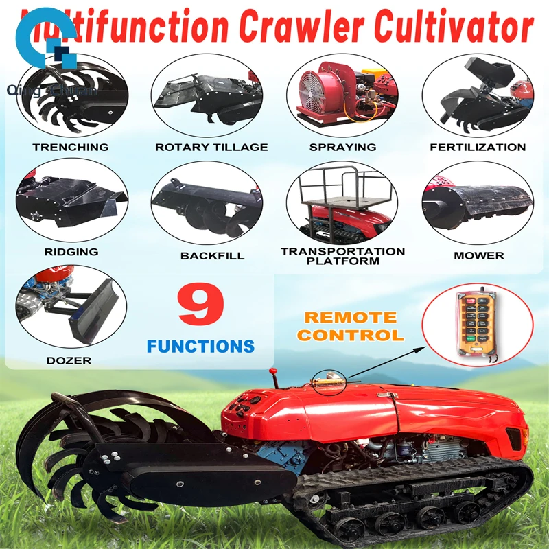 Agricultural Fertilizer Spreader 36 Horsepower Self-propelled Remote Control Ditching Machine