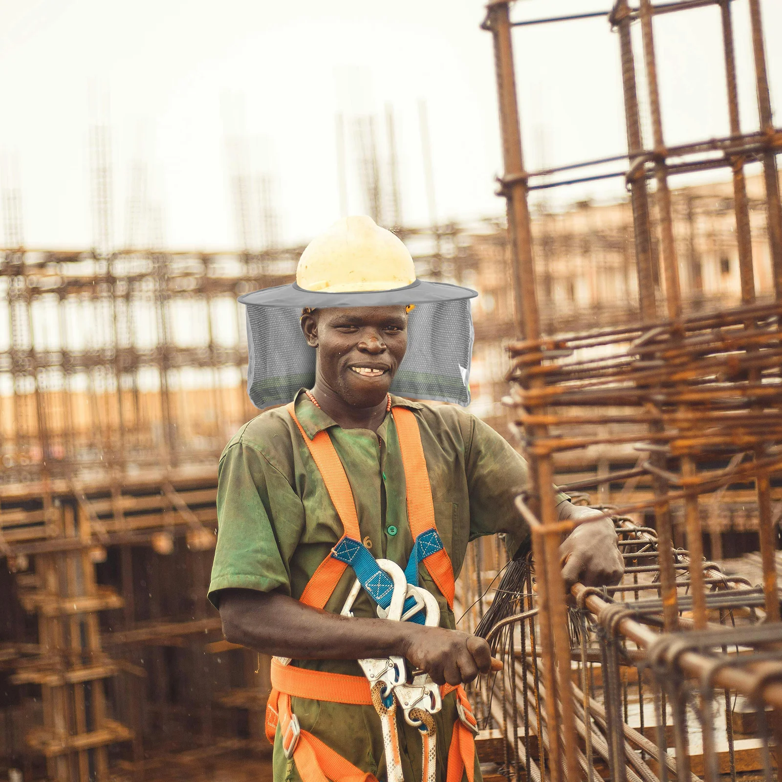 

Hard Hat Shade Neck Shield For Construction Helmets Mesh Visor Full Brim Neck Shield for Construction Helmets UV Protection