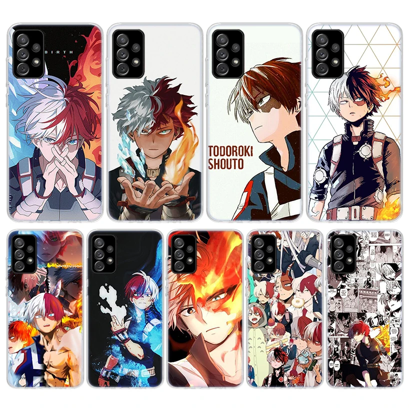 MHA Todoroki Shoto Soft Phone Case For Samsung Galaxy A14 A13 A12 A15 A54 A53 A52 A55 A34 A33 A32 A35 A24 A23 A22 A25 A04S A03S