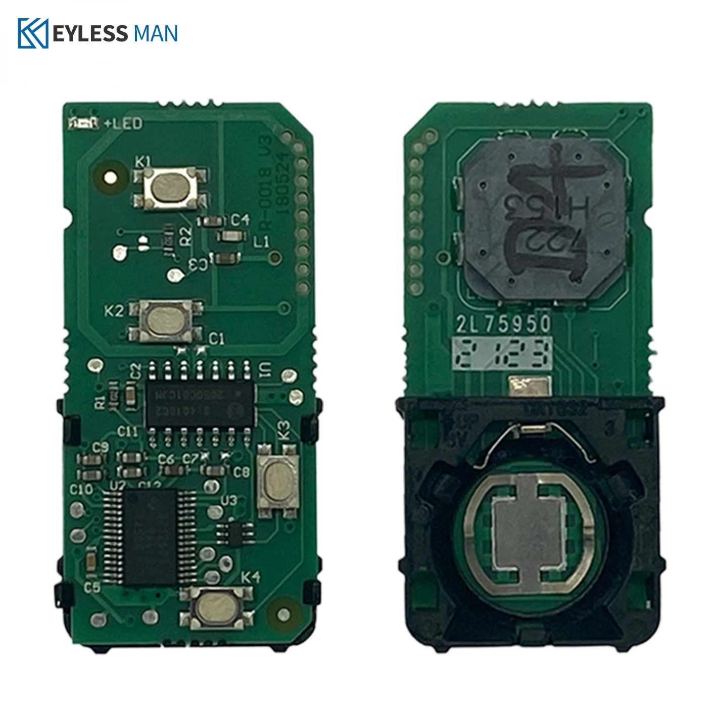 Keyless Go Remote Key Fob, Fob para Toyota Land Cruiser Prado 2010 +, Chip de 2 botões B74EA P1 98 4D-67, FCCID 89904-60A50 F433