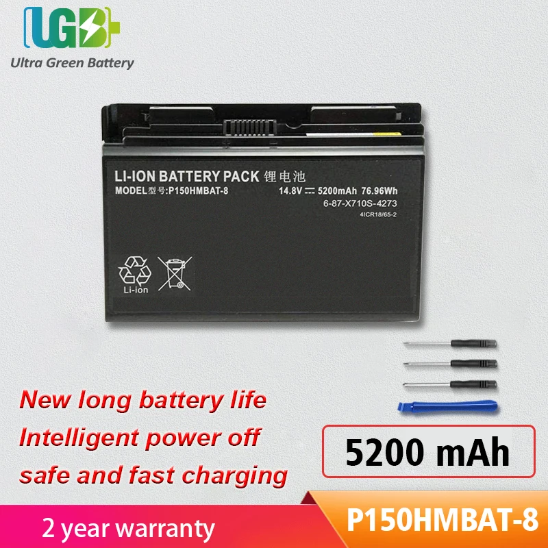 

UGB New P150HMBAT-8 6-87-X510S 6-87-X710S-4J71 Battery For Clevo P150 P150EM P150HM P170HM3 P151HM1 P151EM1 P170SM-A