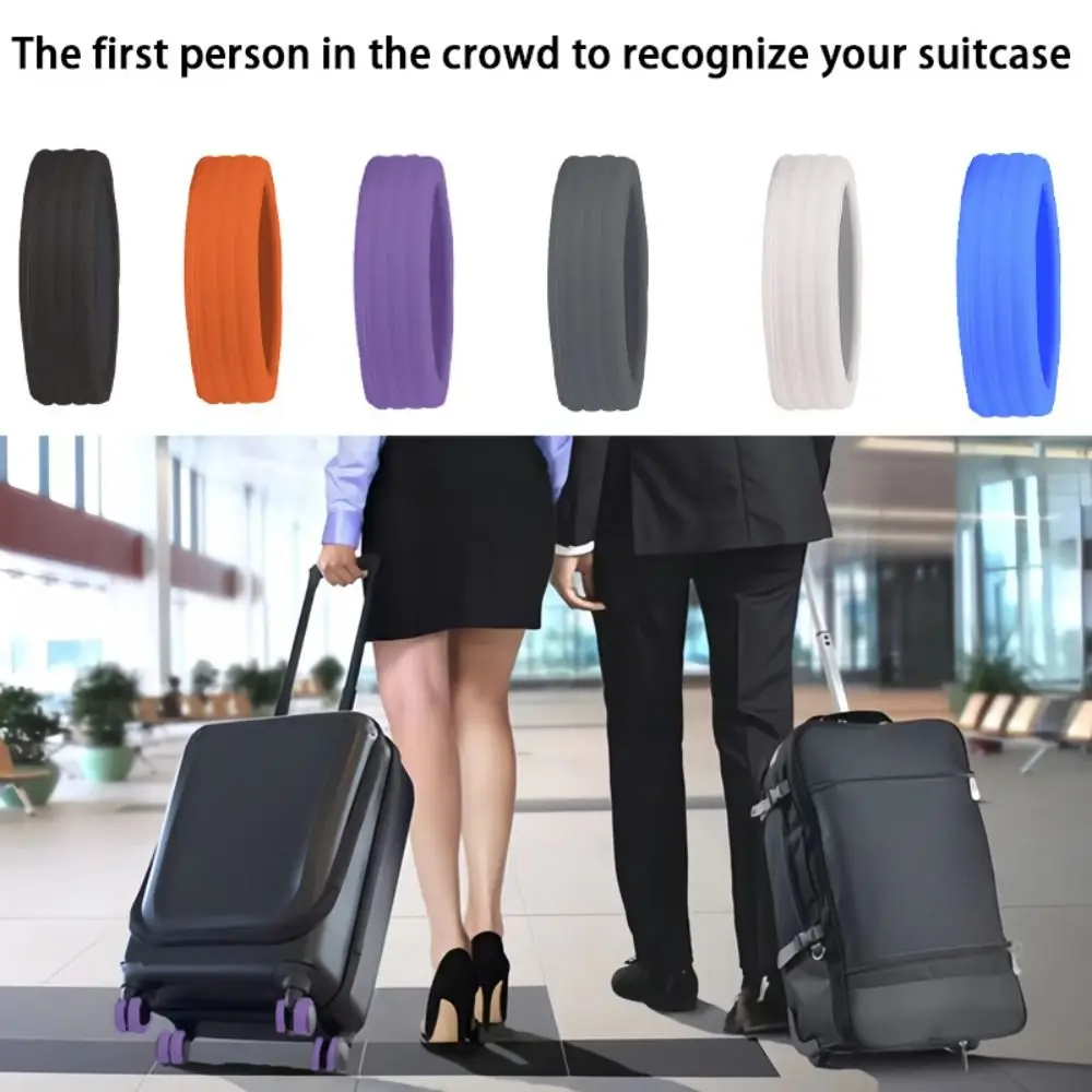 Protecteur de Roues de Bagages en Silicone, Pièces de Valise, Essieux, Porte-Roue, Boîte de Chariot, Couverture avec Son Silencieux, 4/8
