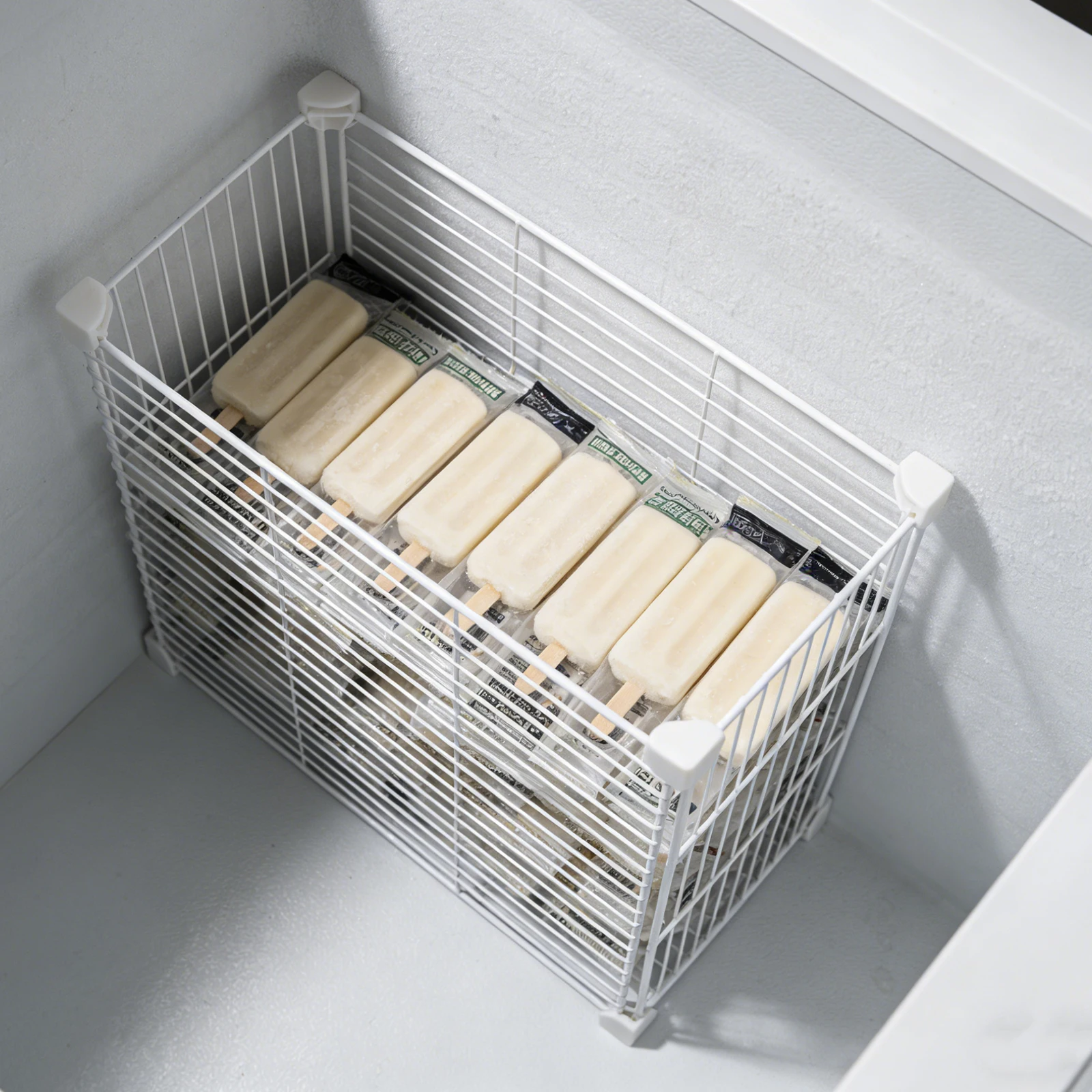 

Freezer Organizer Bin Wire Basket for Freezer Pantry Storage Organizer Stackable Wire Bins for Food Snacks Vegetables