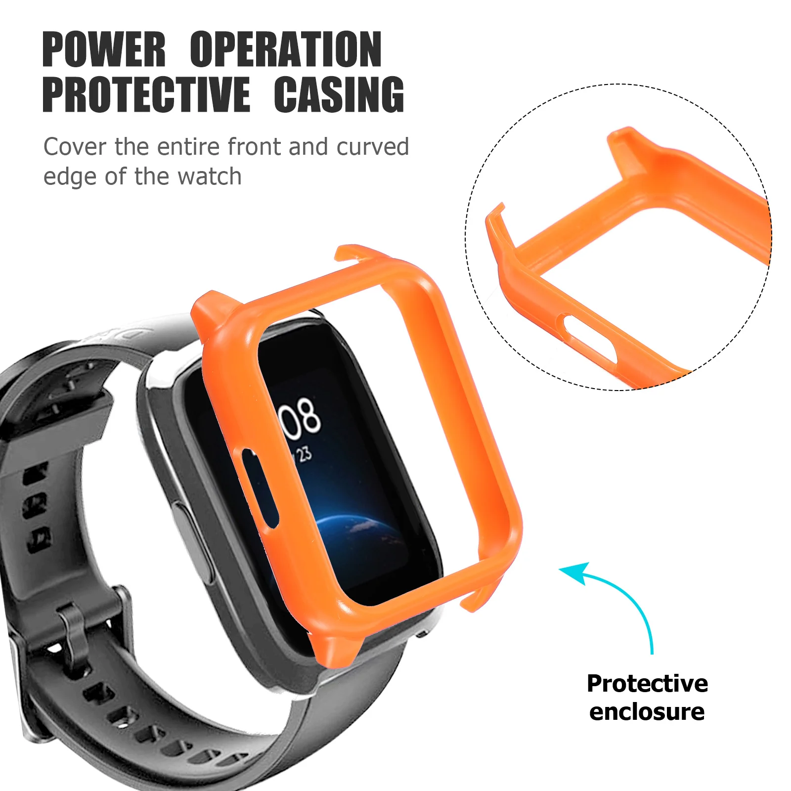 Modern Watch Protector 1Pcs Protective Case Durable Scratch Resistant Lightweight Full Coverage Easy Installation