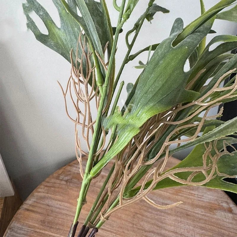 Lebensechte künstliche Pflanze, Hirschgeweih, Blattpflanze für Zuhause, Büro, Hotel, Desktop, Vase, Dekoration, Outdoor, Garten, Bodendekoration – Detail 5
