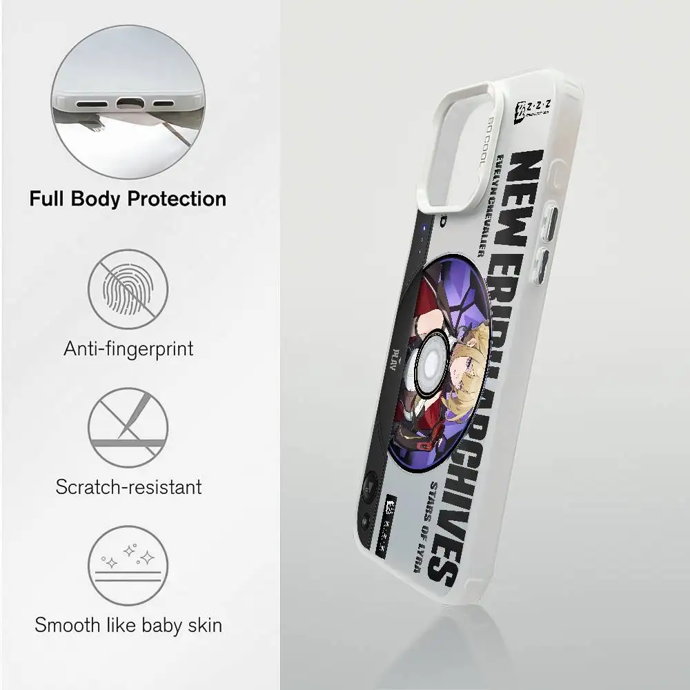 حافظة هاتف Zenless Zone Zero Zzz لهاتف آيفون 16 15 14 13 12 11 Plus Pro Max متعدد الألوان أورورا ليزر مقاوم للصدمات Funda