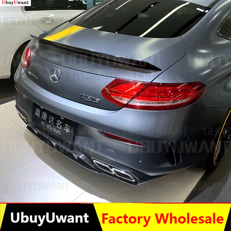 

For Mercedes W205 Carbon Fiber Rear Bumper Tail Spoiler For BENZ C Class W205/A205/C205 2 Doors (coupe Only)