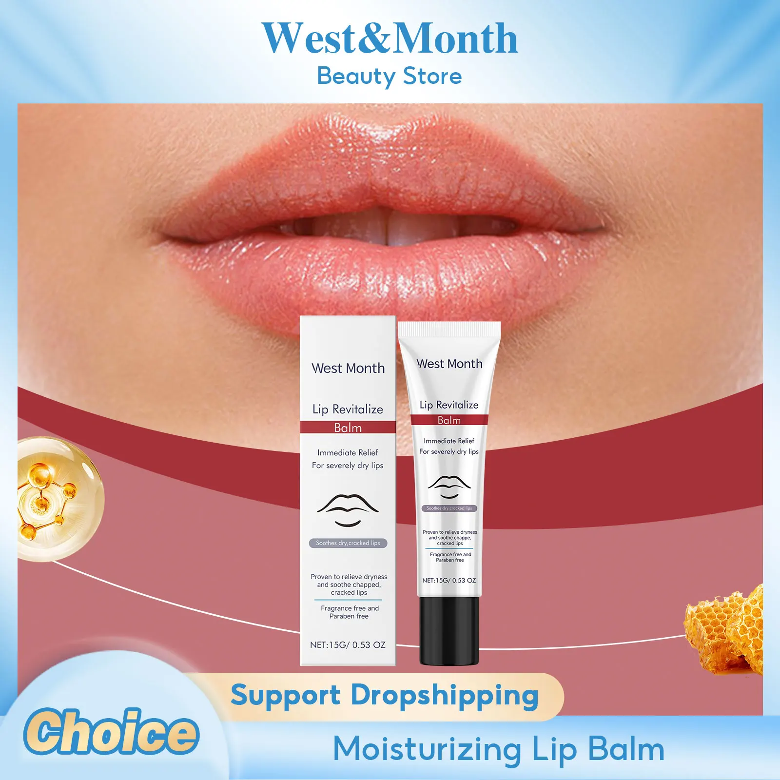 

Lip Revitalize Balm Improving Dryness Cleft Peeling Repairing Sensitive Damage Nourishing Softening Hydrating Soothing Lip Balm