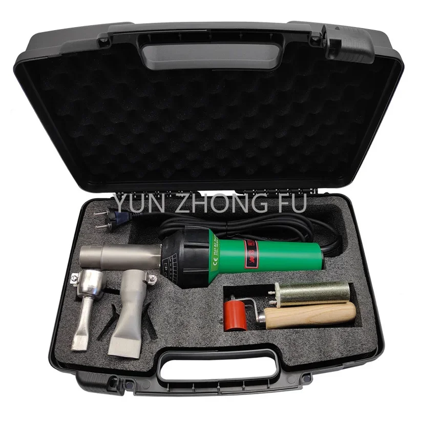 110v Industrial Tool Kit Plastic Pvc Welding Machine Hot Air Vinyl Heat air Gun With Speed Nozzle, Pressure Roller Heating Core