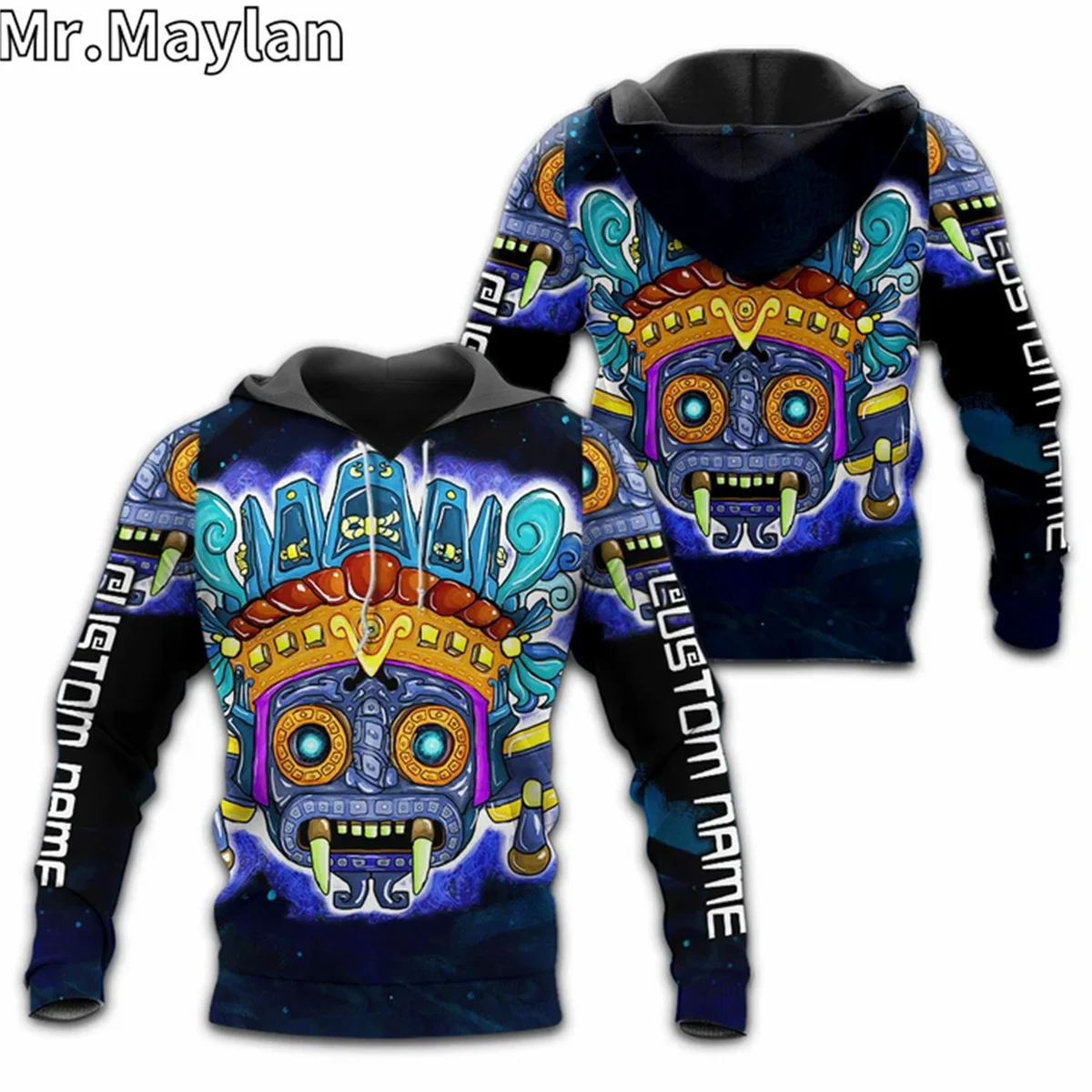 AZTEC Mexico TLALOC UNIVERSE GOD Tattoo 3D Printed Unisex Hoodie Men Sweatshirt Streetwear Zip Pullover Casual Jacket Tracksuits