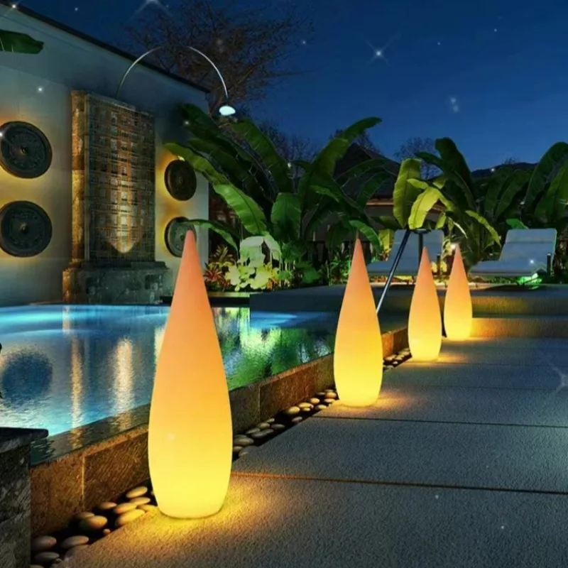 

Outdoor Waterdrop Lamp Waterproof Villa Courtyard Garden Terrace Atmosphere Lawn Lamp Landscape Courtyard Decoration Floor Lamp