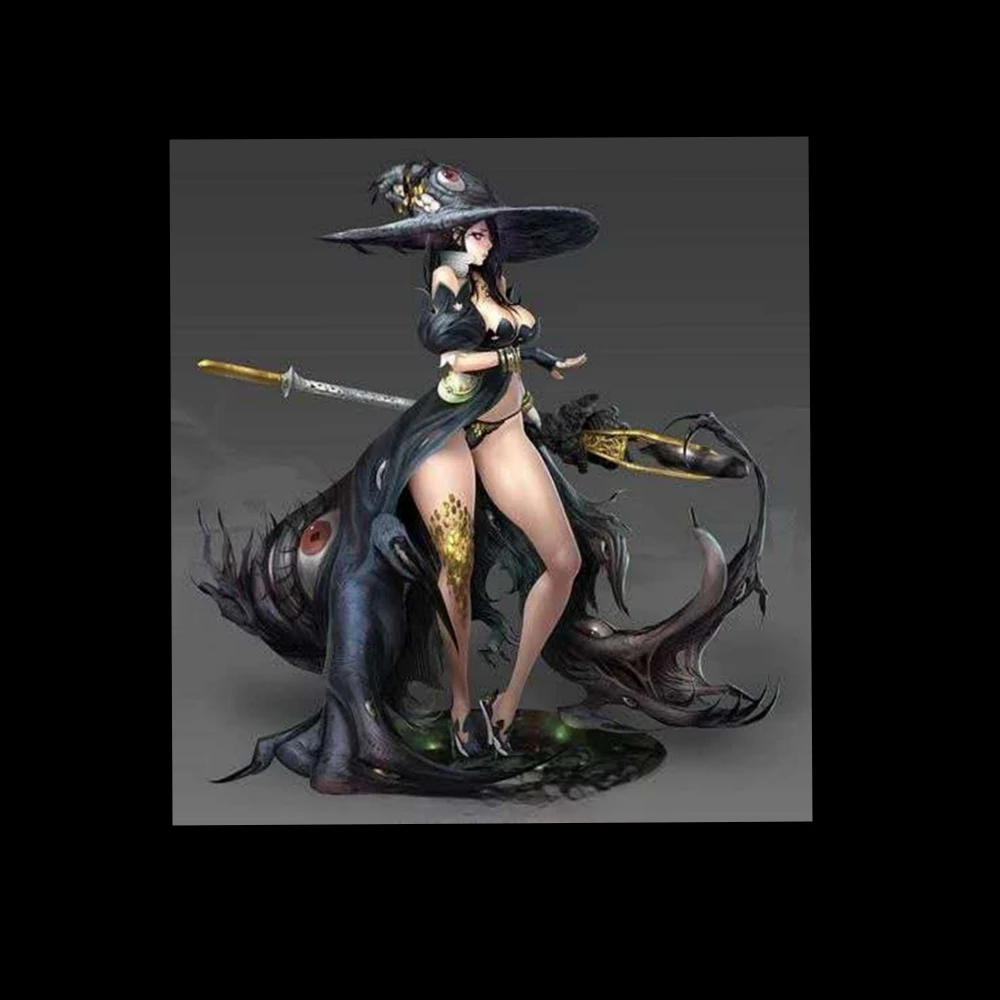 Model Kit Resin Kit 28524 Dead Kingdom Dark Disciple of the Witch - Unassembled Sculpture for Hobbyists