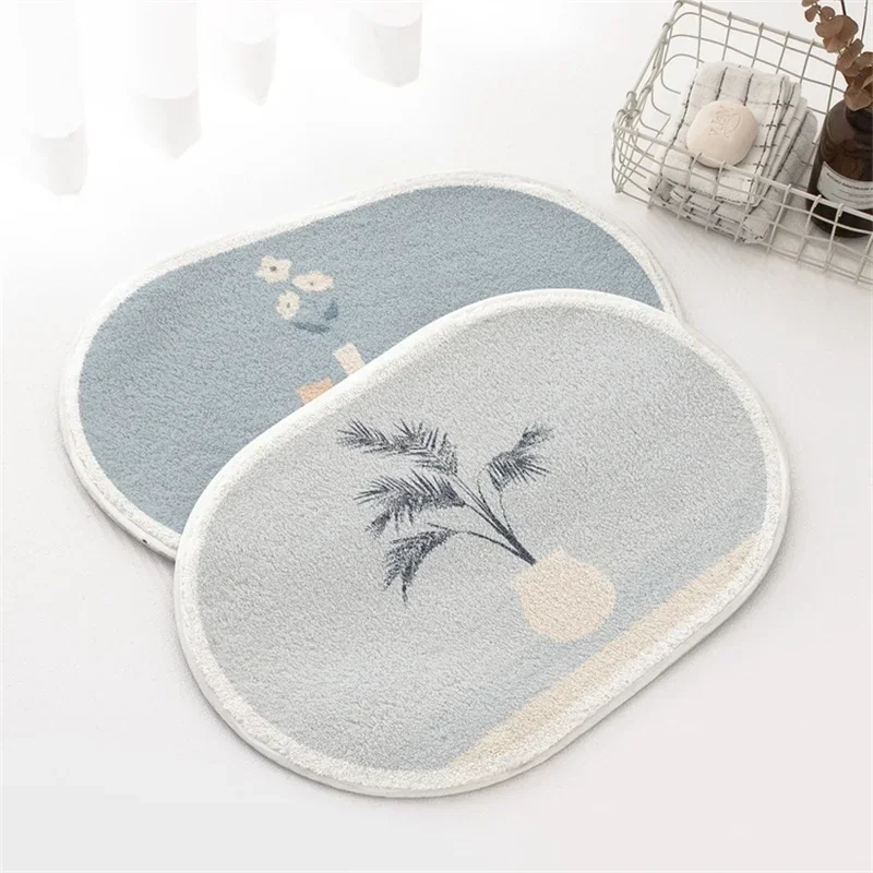 Morandi Shower Mat Microfiber Bathtub Side Floor Door Entrance Mats Toilet Pet Rugs Doormat for Bathroom Tapis Salle De Bain