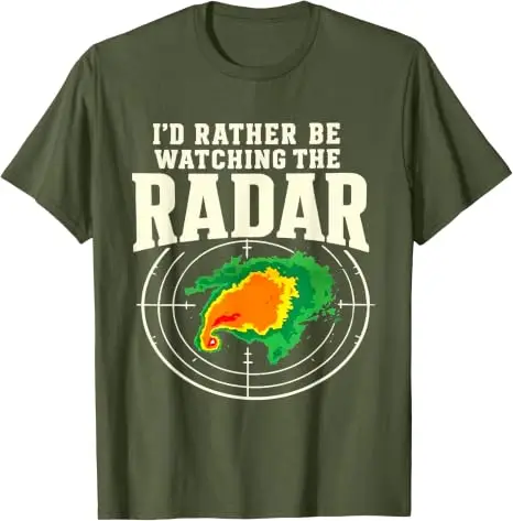 Ich würde lieber Radar Edges Distressed Storm Chaser T-Shirt Y2k Tracking Severe Tornadoes Grafik-Bekleidung aus weicher Baumwolle ansehen – Detail 10