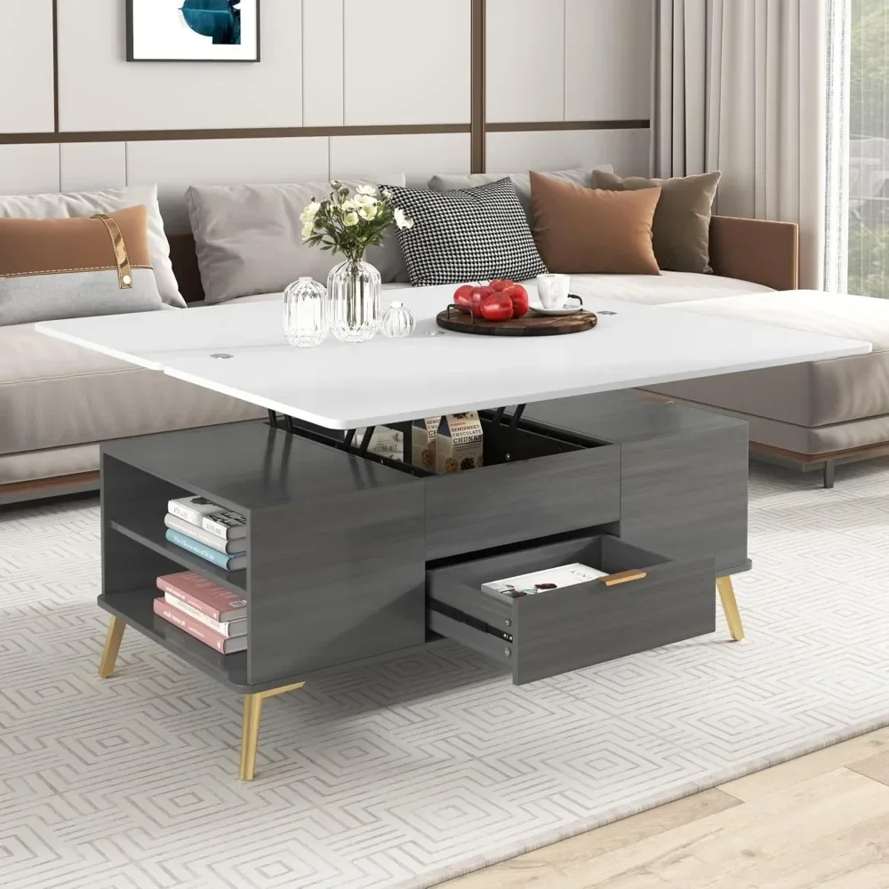 Coffee Table, Multi-Functional Tables with Drawers, Lift Top Coffee Table