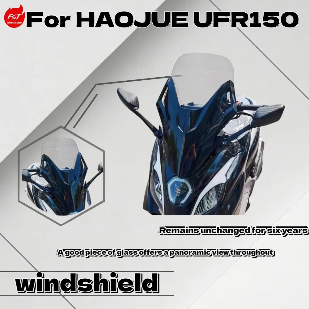 

HAOJUE UFR150 Desert Style Motorcycle Windshield Height Extended Modified Front Wind Deflector Accessories