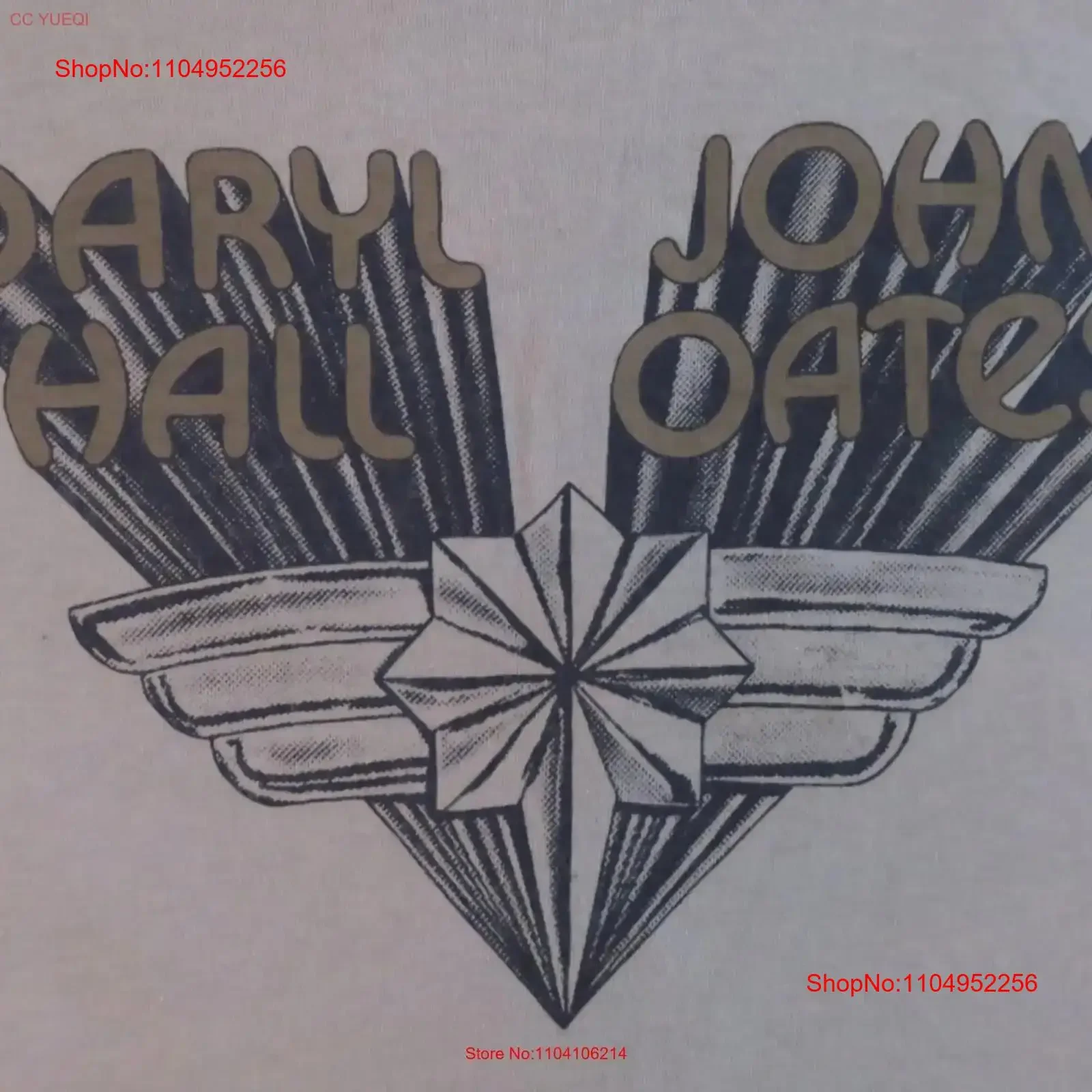 HALL and OATES 1978 promo T SHIRT vintage Washed fashion Top For Everyday Wear Versatile Slightly Stretched designer clothes