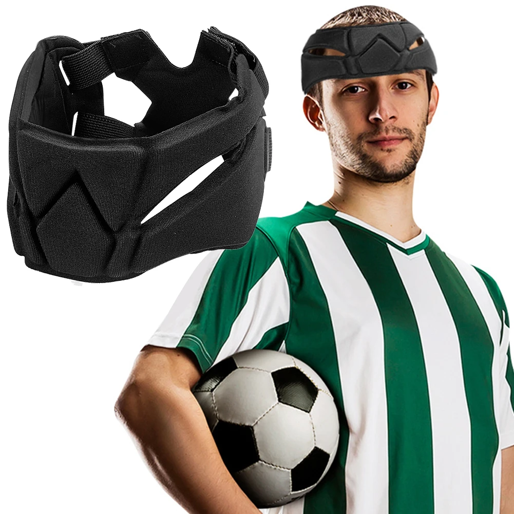 Goalkeeper Helmet EVA Shockproof Headgear Anti-Collision Sports Headband Safety Headgear Protective Cap for Soccer Rugby Ball