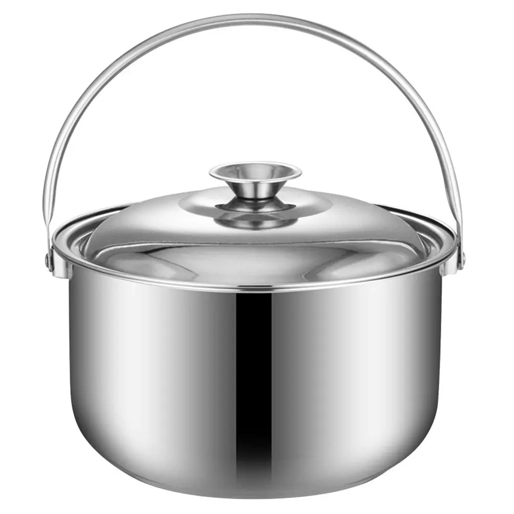 

Stainless Steel Soup Pot Multipurpose Heat Resistant Stewing Pot for Home Hotel Restaurant Large Cooking Prep Essential Kitchen