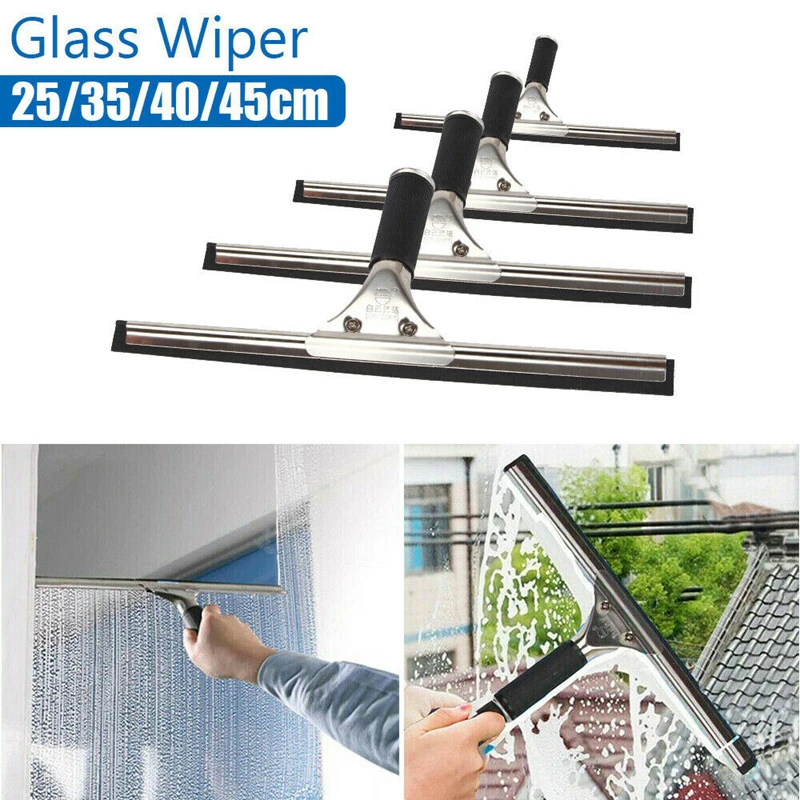 25Cm 35 Cm Car Glass Cleaner Home Shower Bathroom Stainless Steel Scraper Window Glass Cleaning Squeegee Blade Floor Water Wiper