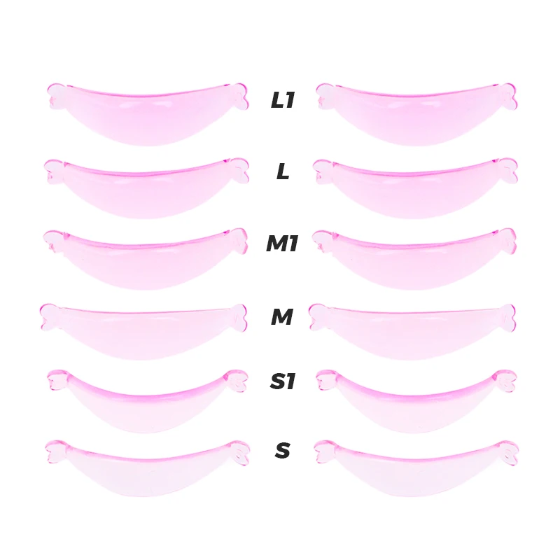 6 Pairs Purple Silicone Eyelash Extension Pads Crescent-Shaped Self-Adhesive Lash Lift Perm Makeup Tools Lifting Grafting Lashes