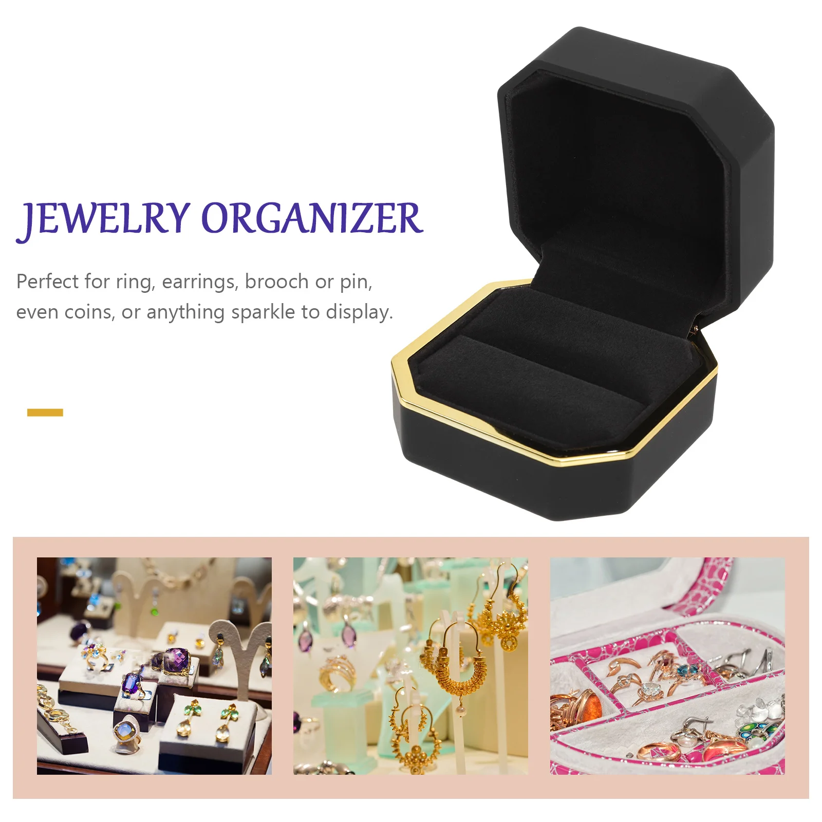 

Led Luminous Box Unique Led Luminous Ring Case Jewelry Display Case Organizer Wedding Engagement Proposal