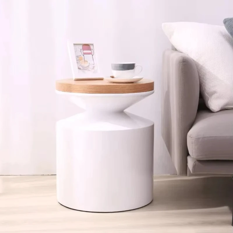 

Modern solid wood white porch table for living and dining room furniture