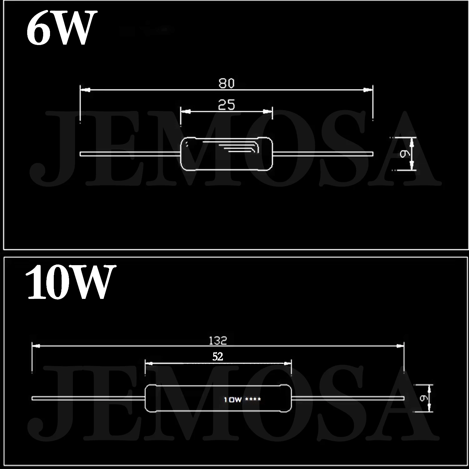 1PC 6W 39ohm 500R 10W 500ohm 1K Wirewound Resistor For HIFI 6L6 6P6P KT88 EL34 Cathode Specific Resistor