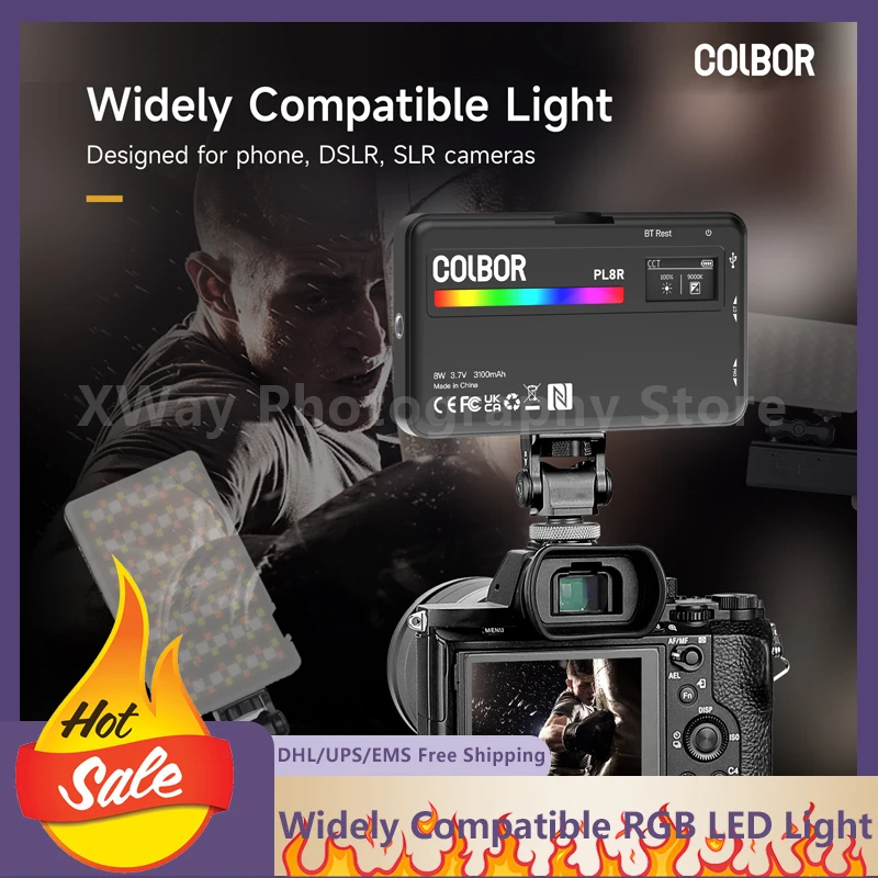 

Colbor Pl8R II Multi-Color RGB Full Color True Colors with Display Screen Light Photography Mini Camera RGB Light More Modes